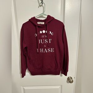 Maroon Hoodie with inscription